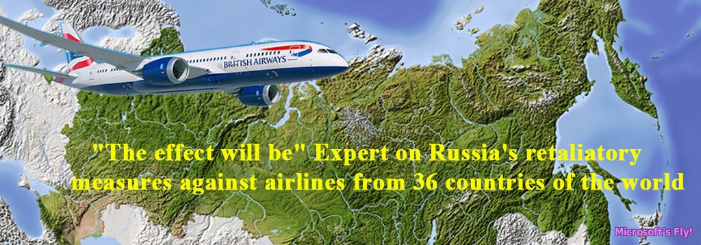 Russia has banned flights over its territory to air carriers from 36 states